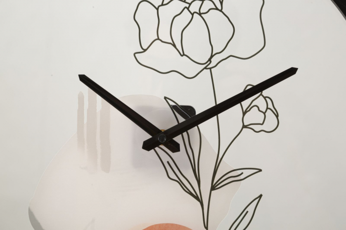 Ceas de perete alb-negru - Stil minimalist - CreativDeco [2]