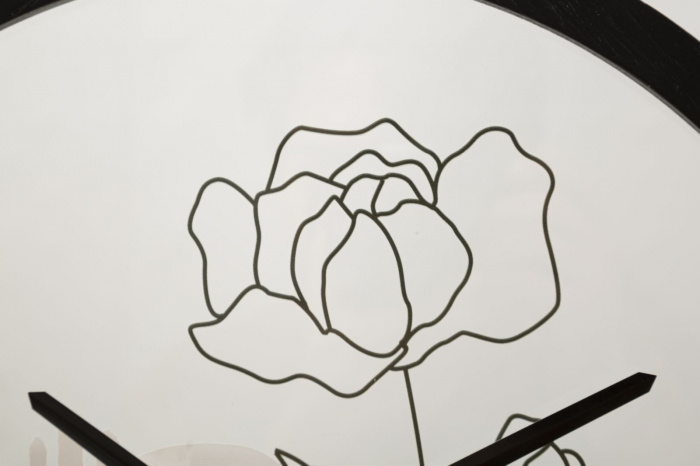 Ceas de perete alb-negru - Stil minimalist - CreativDeco [3]