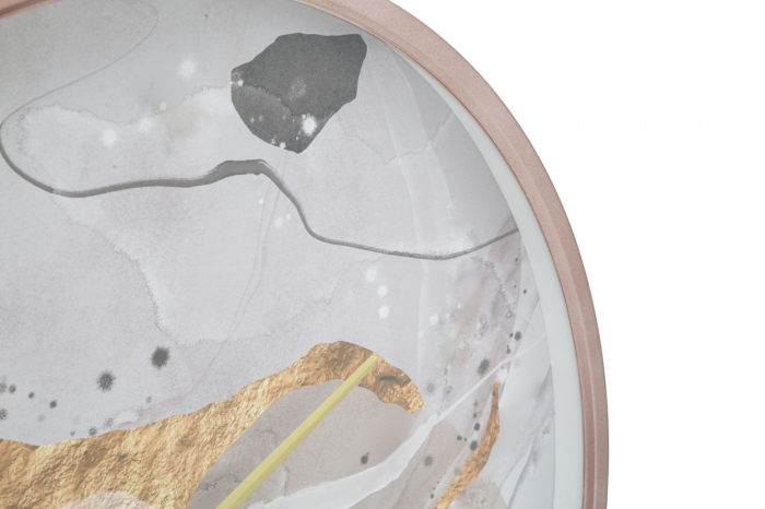 Ceas de perete Art Pink, sticla/metal, rose gold, Mauro Ferretti [4]