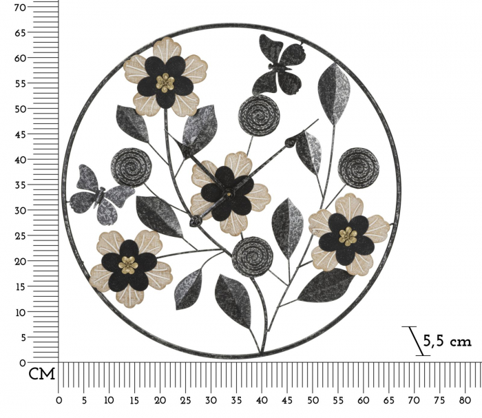 Ceas perete floral | Decor functional | CreativDeco [6]