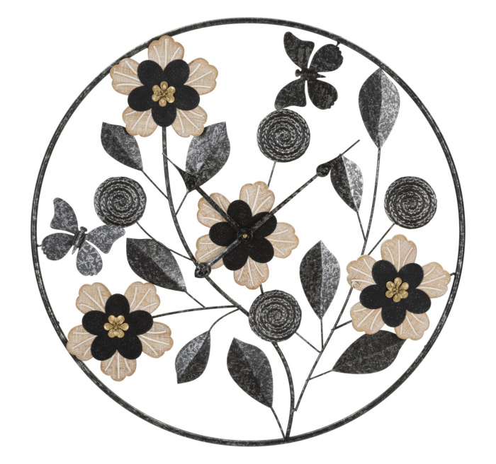 Ceas perete floral | Decor functional | CreativDeco [1]