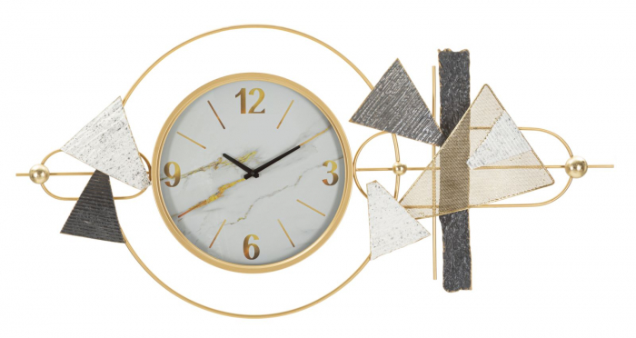 Ceas de perete decorativ auriu design geometric Amy [1]