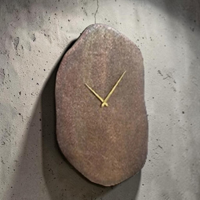 Ceas de perete – design sculptural în cupru antichizat [2]