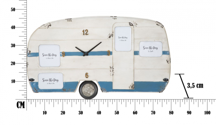 Ceas de perete vintage rulota - Design unic - CreativDeco [11]