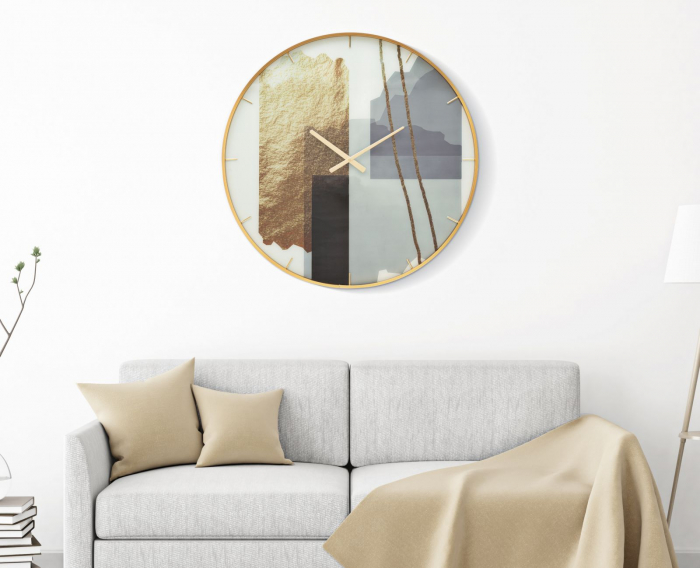 Ceas de perete auriu - Design contemporan - CreativDeco [2]