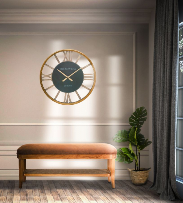 Ceas de perete stil Glam cu detalii aurii - CreativDeco [5]
