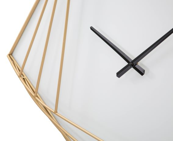 Ceas de perete metalic Alb Auriu Goldy Line | creativdeco.ro [3]