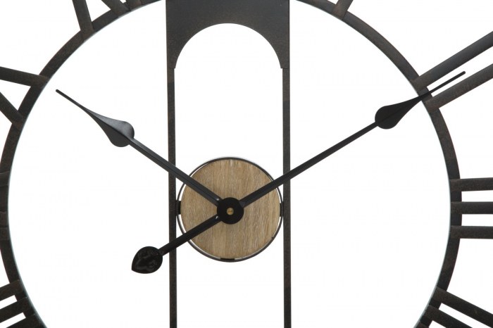 Ceas de perete Industry, metal lemn, negru natur, creativdeco.ro [2]