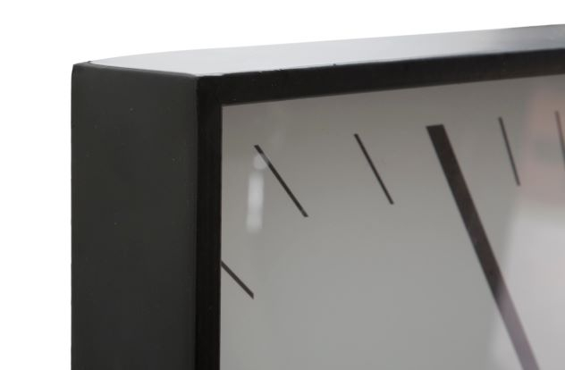 Ceas perete Kent, fier/MDF/sticla, negru/alb/auriu [5]