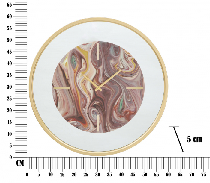 Ceas de perete Mirror, sticla/metal, multicolor, Mauro Ferretti [6]