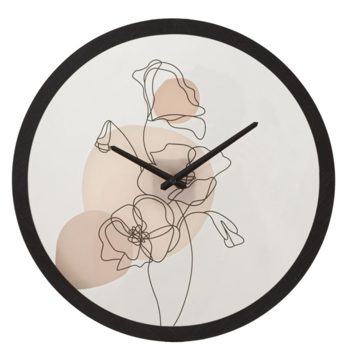 Ceas de perete floral modernist - Design versatil - CreativDeco [1]