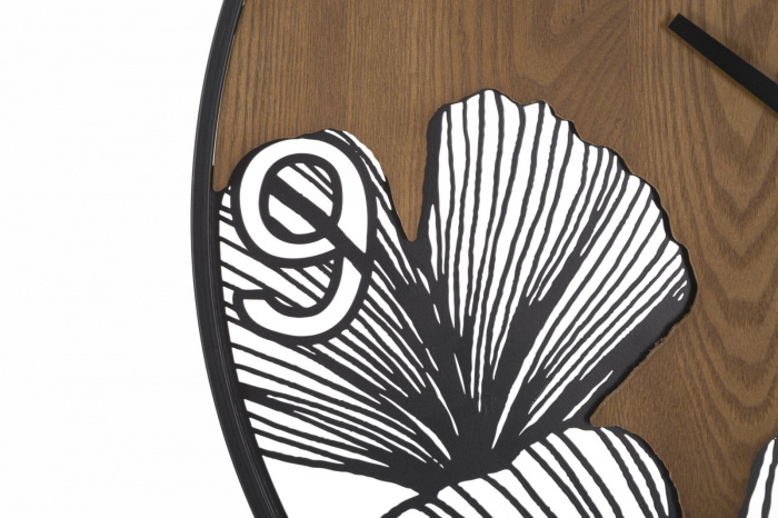 Ceas de perete Mauro Ferretti cu frunze Ginkgo Biloba - Simbol longevitate - CreativDeco [4]