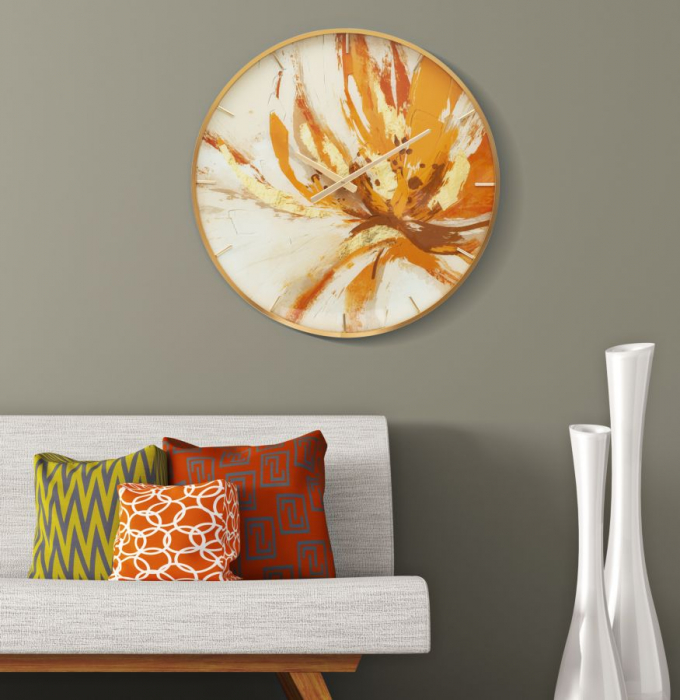 Ceas de perete modern - Nuante calde - CreativDeco [2]