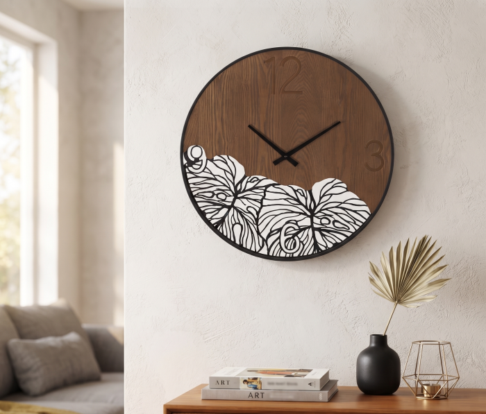 Ceas de perete cu design organic natural - CreativDeco [2]