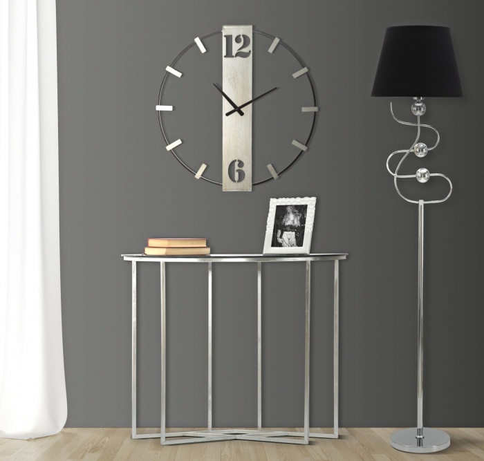 Ceas de perete Silver, fier, negru/argintiu [2]
