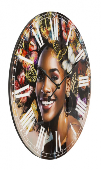 Ceas de perete rotund cu design colorat - CreativDeco [4]
