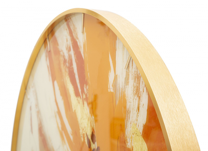 Ceas de perete auriu orange MDF pictat Toply [3]