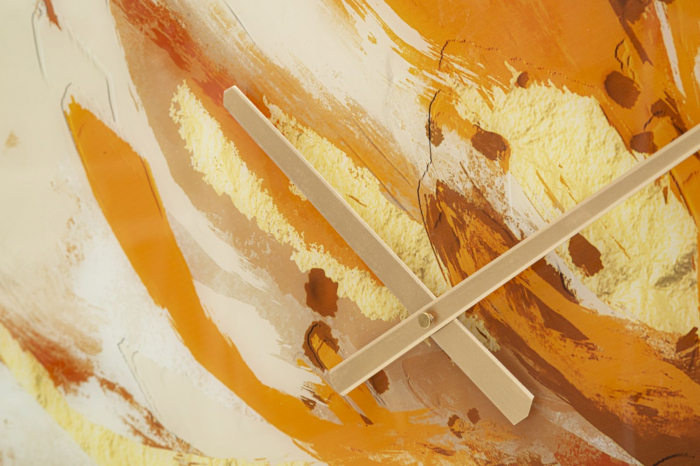 Ceas de perete auriu orange MDF pictat Toply [4]