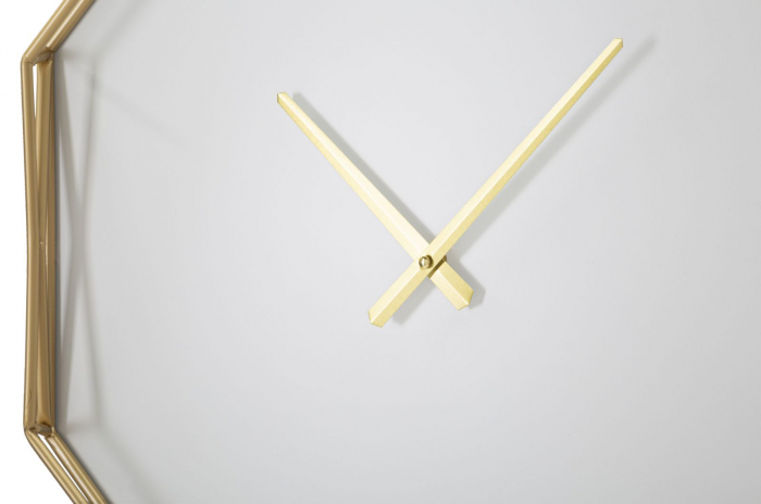 Ceas perete auriu design octogonal Goldy | creativdeco.ro [5]