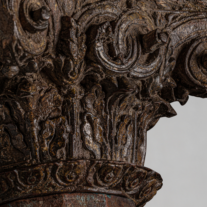 Coloana etnica lemn tec inalta|Coloane decorative [2]