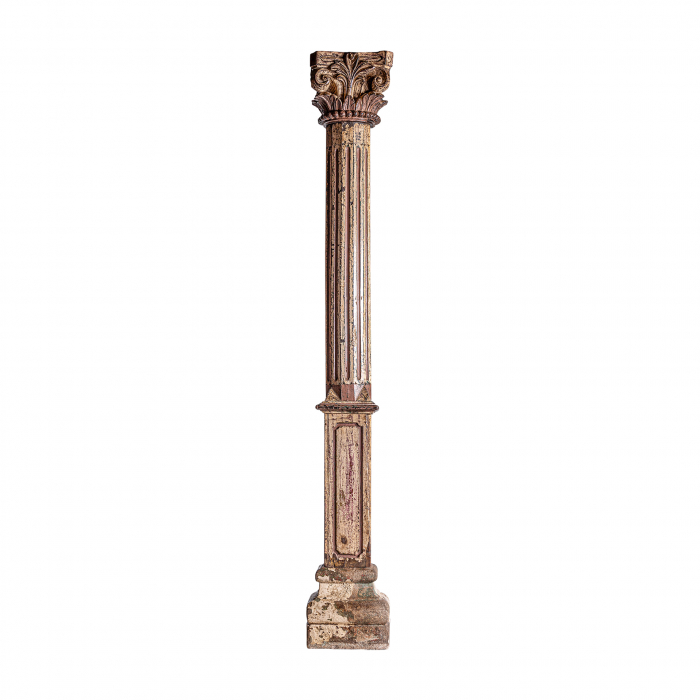 Coloana etnica lemn tec maro|Coloane decorative [6]