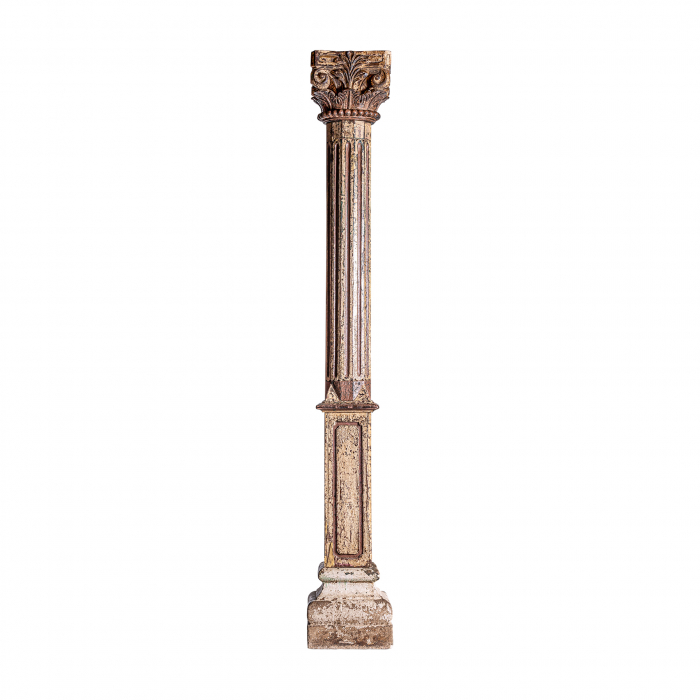 Coloana etnica lemn tec maro|Coloane decorative [3]