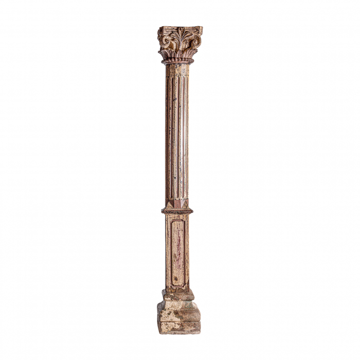 Coloana etnica lemn tec maro|Coloane decorative [5]