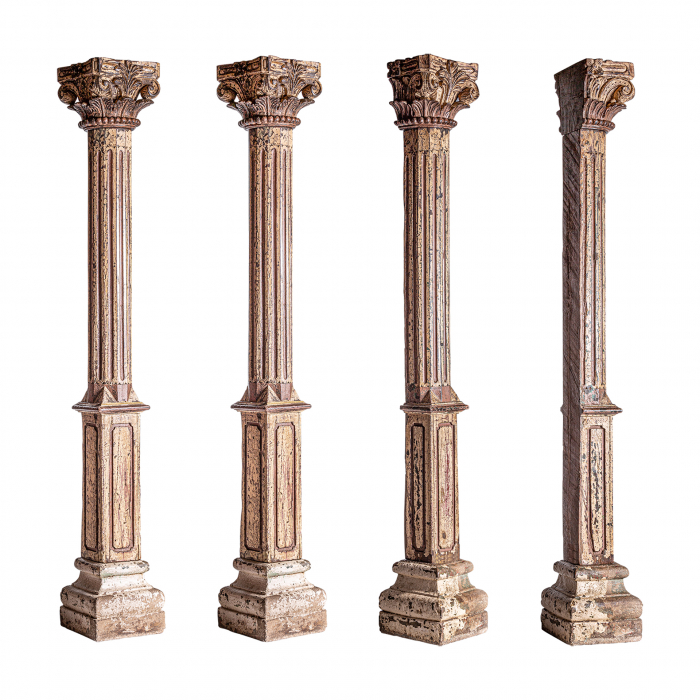 Coloana etnica lemn tec maro|Coloane decorative [7]