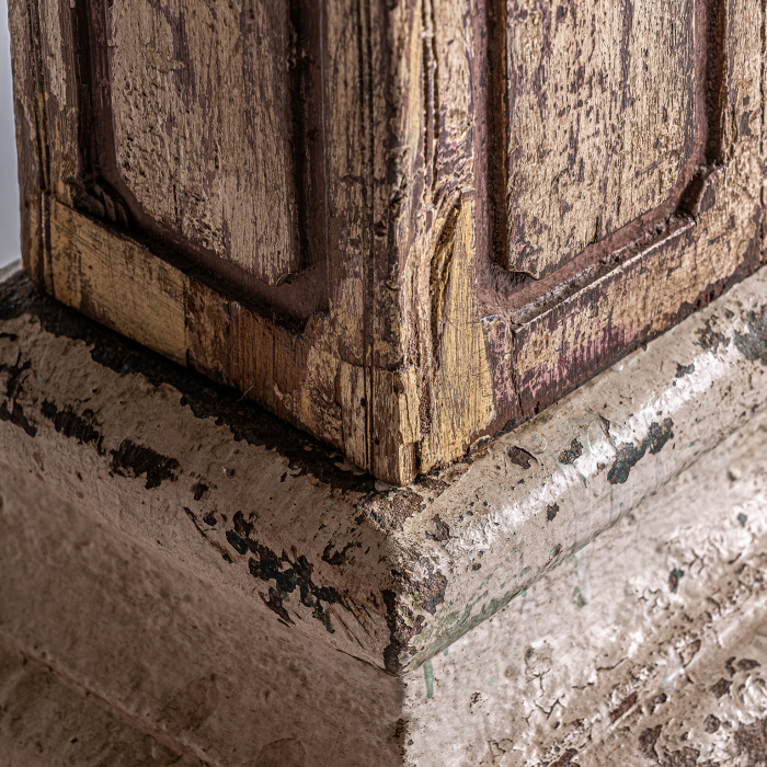 Coloana etnica lemn tec maro|Coloane decorative [8]