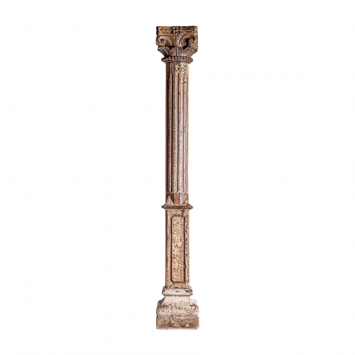 Coloana etnica lemn tec maro|Coloane decorative [2]