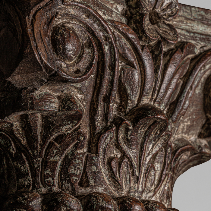 Coloana etnica lemn tec inalta|Coloane decorative [2]