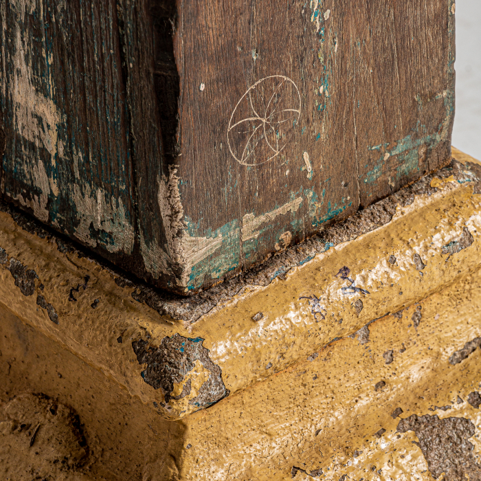 Coloana etnica lemn tec inalta|Coloane decorative [3]
