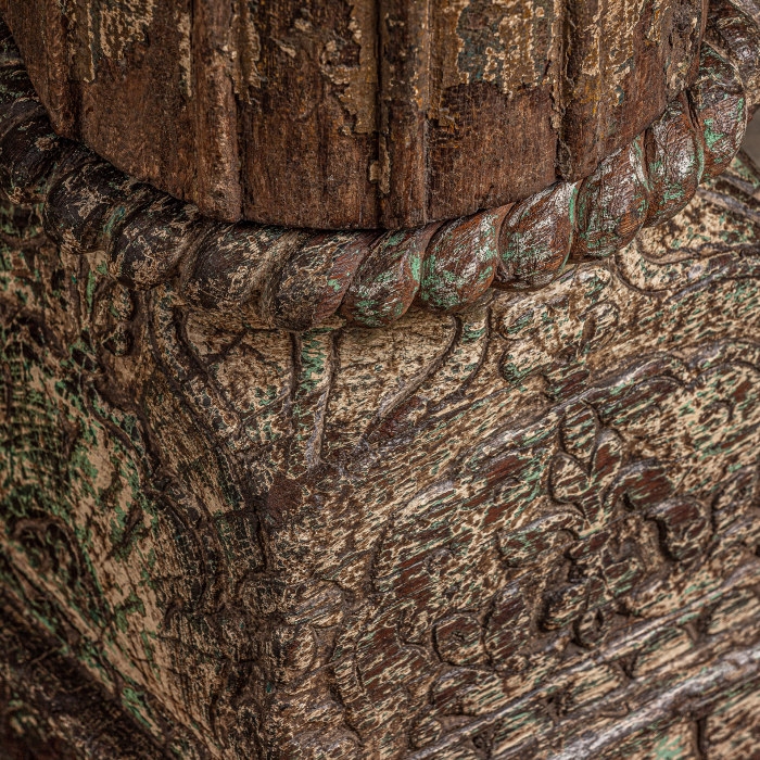 Coloana etnica lemn tec inalta|Coloane decorative [4]
