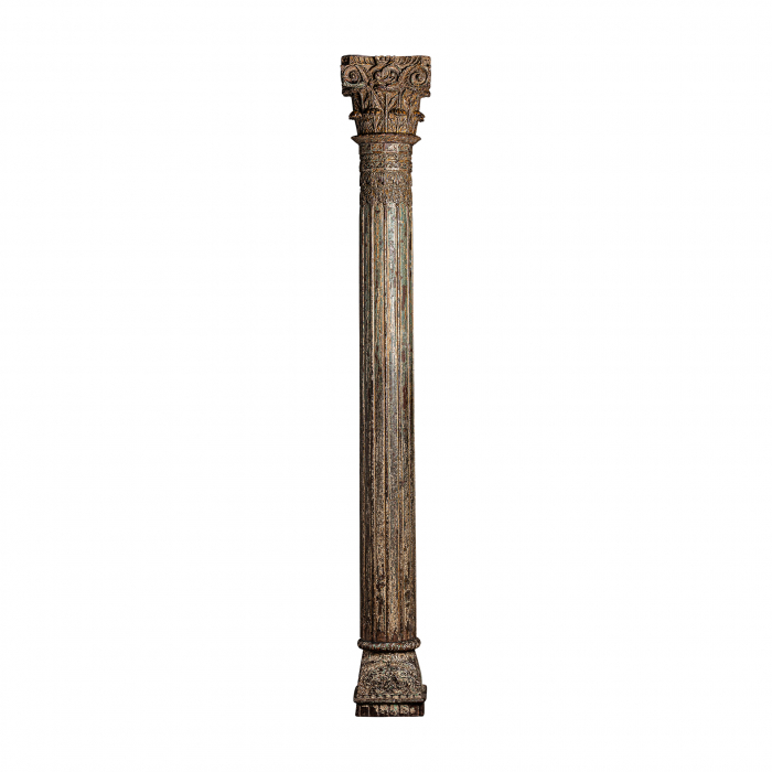 Coloana etnica lemn tec inalta|Coloane decorative [1]