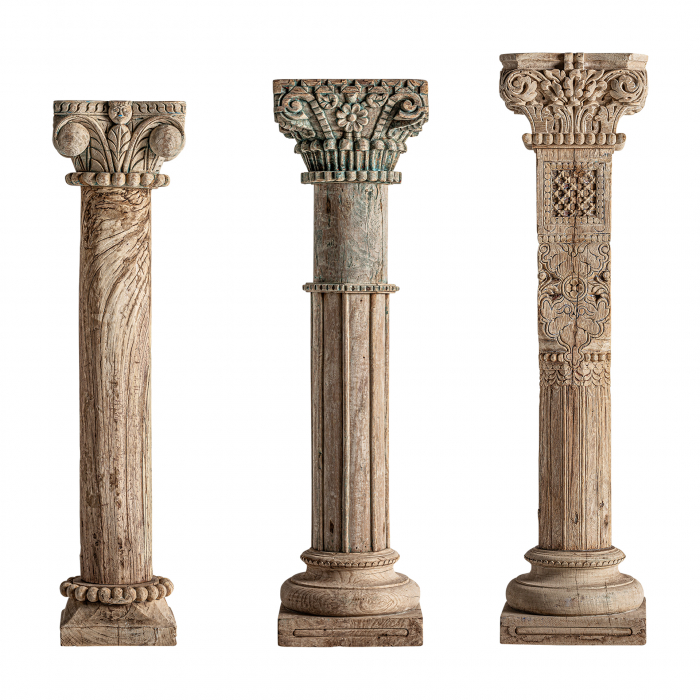 Coloana etnica unicat lemn tec|Coloane decorative autentice [2]
