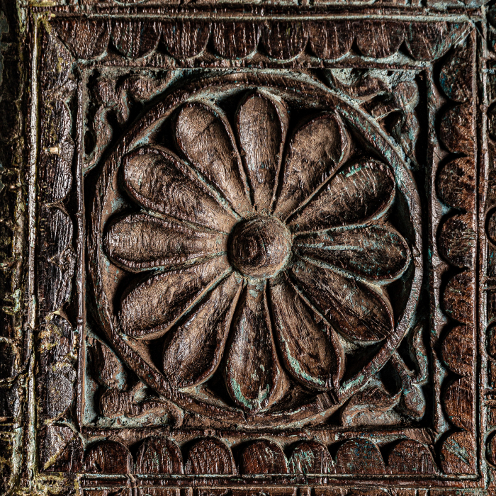 Coloana etnica lemn vechi si piatra|Coloane decorative [3]