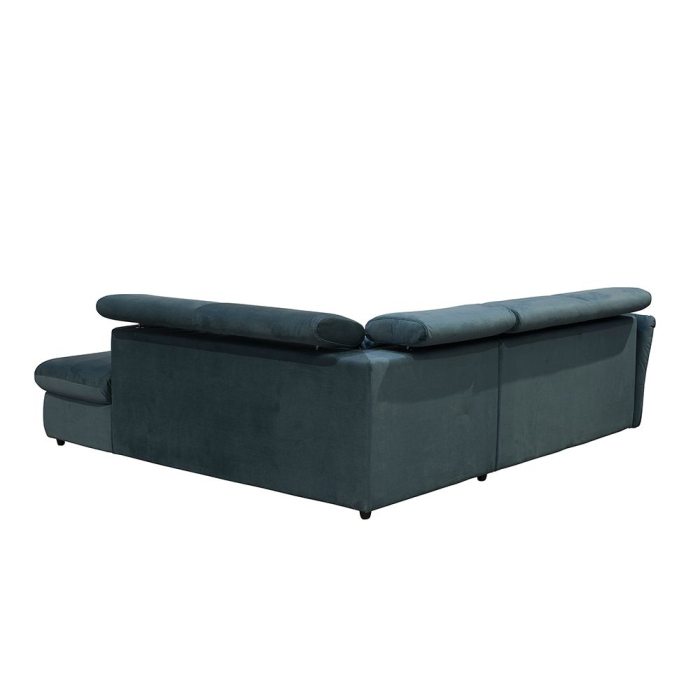 Colțar extensibil cu ladă depozitare din chenille petrol Easy Clean MONSERAT [8]