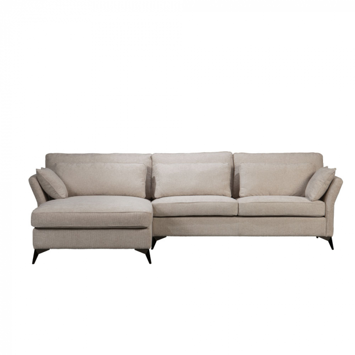 Colțar Parfait bej cu picioare metalice negre – stil modern [3]