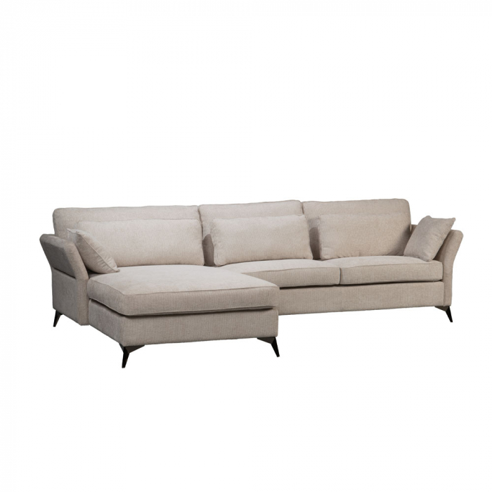 Colțar Parfait bej cu picioare metalice negre – stil modern [4]