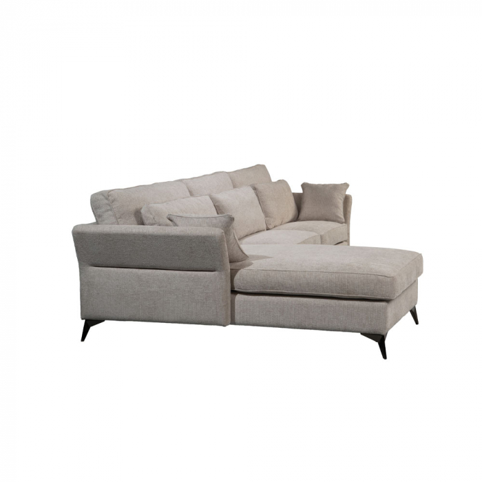 Colțar Parfait bej cu picioare metalice negre – stil modern [6]