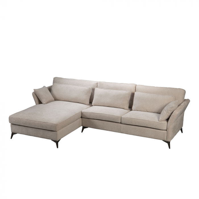 Colțar Parfait bej cu picioare metalice negre – stil modern [5]