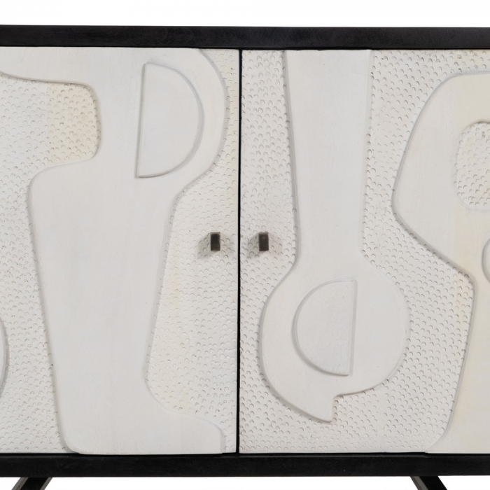 Comoda Moderna Lemn Mango CreativDeco - Mobilier Contemporan cu Detalii Sculptate [6]
