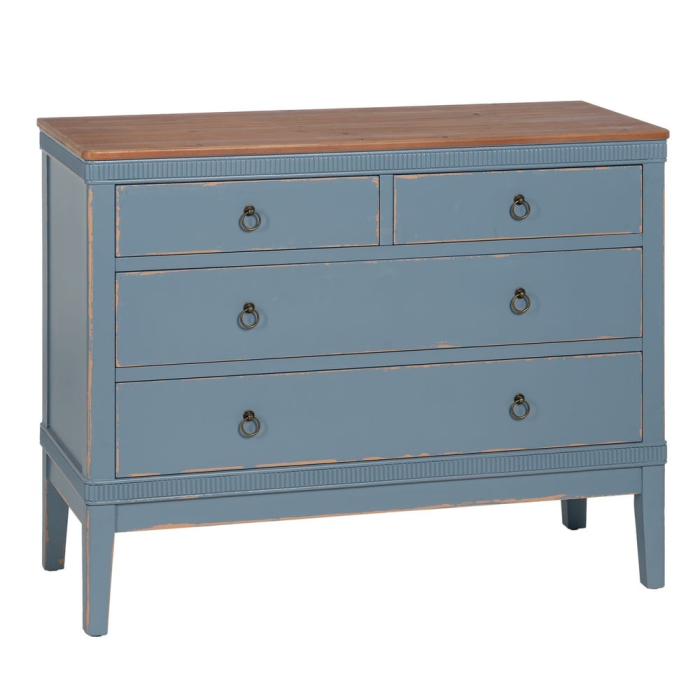 Comoda Albastra 4 Sertare CreativDeco - Mobilier Modern pentru Living [3]