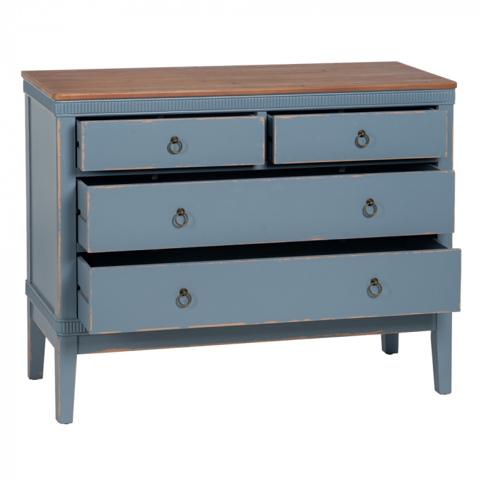 Comoda Albastra 4 Sertare CreativDeco - Mobilier Modern pentru Living [3]