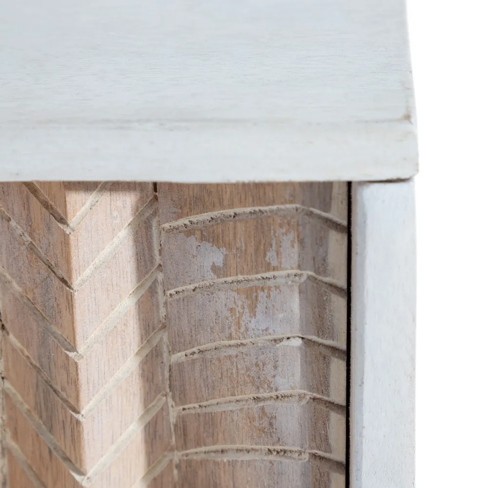 Comoda Artizanala Antique, Lemn Mango, Alb Auriu - CreativDeco.ro [9]