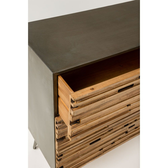 Comodă 3 sertare negru natural Coast [6]