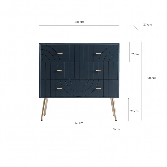 Comoda moderna Tremes gri|Comode dormitor premium [7]
