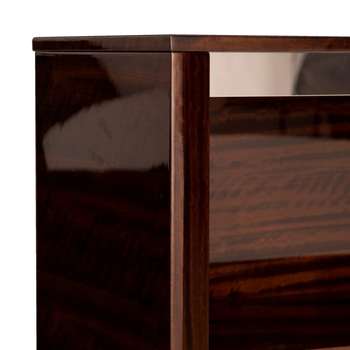 Comoda MDF maro cu otel inoxidabil design modern [4]