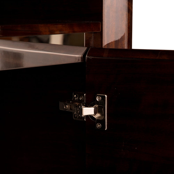 Comoda MDF maro cu otel inoxidabil design modern [8]