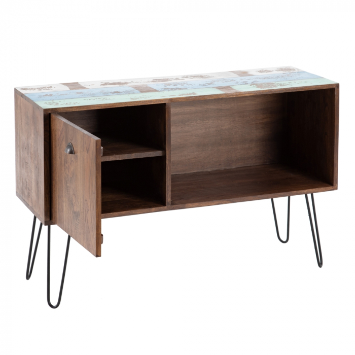 Comoda din lemn cu picioare metalice - Design modern și elegant | CreativDeco [3]